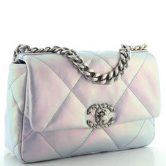 Chanel 19 Flap Bag Quilted Iridescent Calfskin Medium