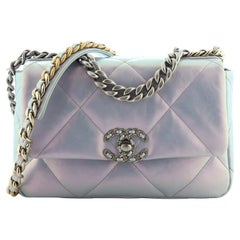 Chanel 19 Flap Bag Quilted Iridescent Calfskin Medium at 1stDibs