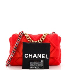 Chanel 19 Flap Bag Quilted Jersey Large