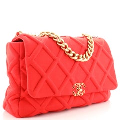 Chanel 19 Flap Bag Quilted Jersey Maxi