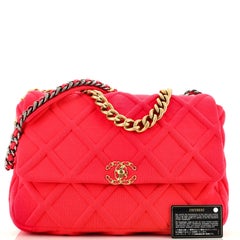 Chanel 19 Flap Bag Quilted Jersey Maxi