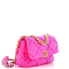 Chanel 19 Flap Bag Quilted Jersey Medium
