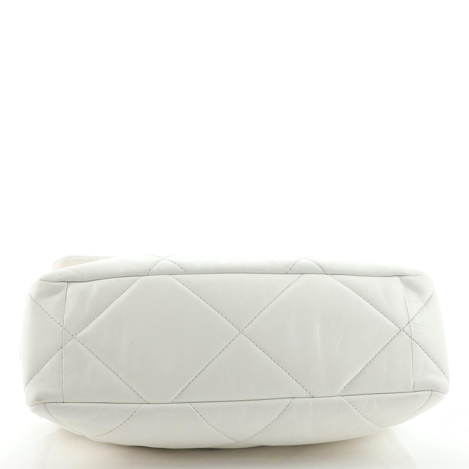 Chanel 19 Flap Bag Quilted Lambskin Large In Good Condition In NY, NY