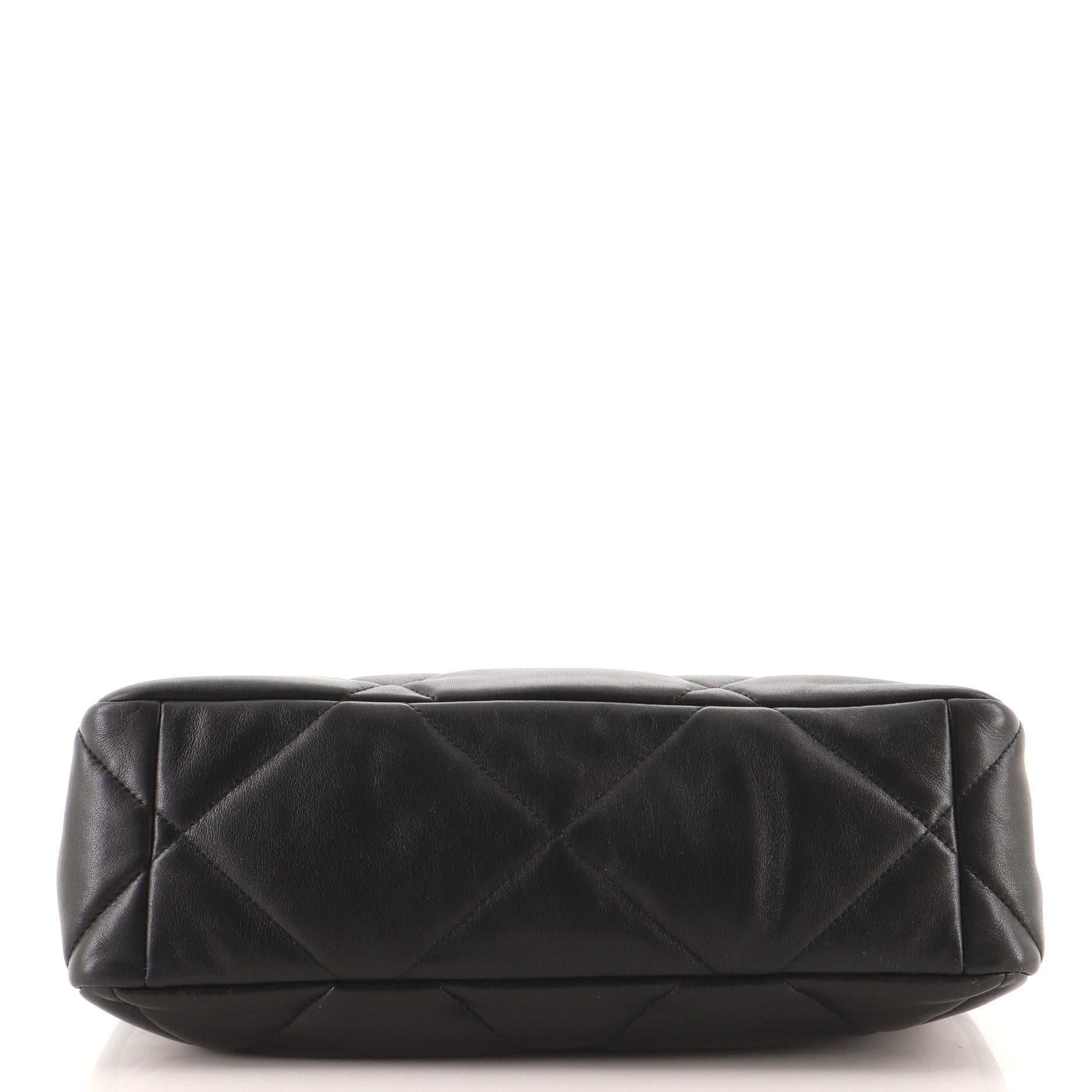 Chanel 19 Flap Bag Quilted Lambskin Large In Good Condition In NY, NY