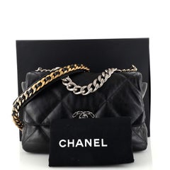 Chanel 19 Flap Bag Quilted Leather Large