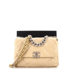 Chanel 19 Flap Bag Quilted Leather Large