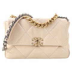 Chanel 19 Flap Bag Quilted Leather Large