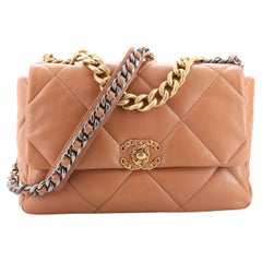 Chanel 19 Flap Bag Quilted Leather Large