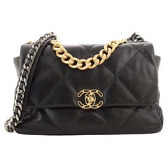 Chanel 19 Flap Bag Quilted Leather Large