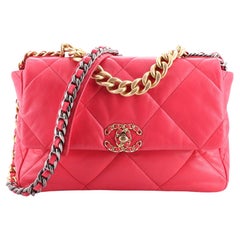 Chanel 19 Flap Bag Quilted Leather Large