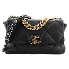 Chanel 19 Flap Bag Quilted Leather Large
