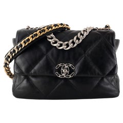 Chanel 19 Flap Bag Quilted Leather Large