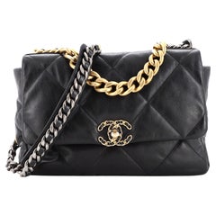 Chanel 19 Flap Bag Quilted Leather Large