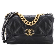 Chanel 19 Flap Bag Quilted Leather Large