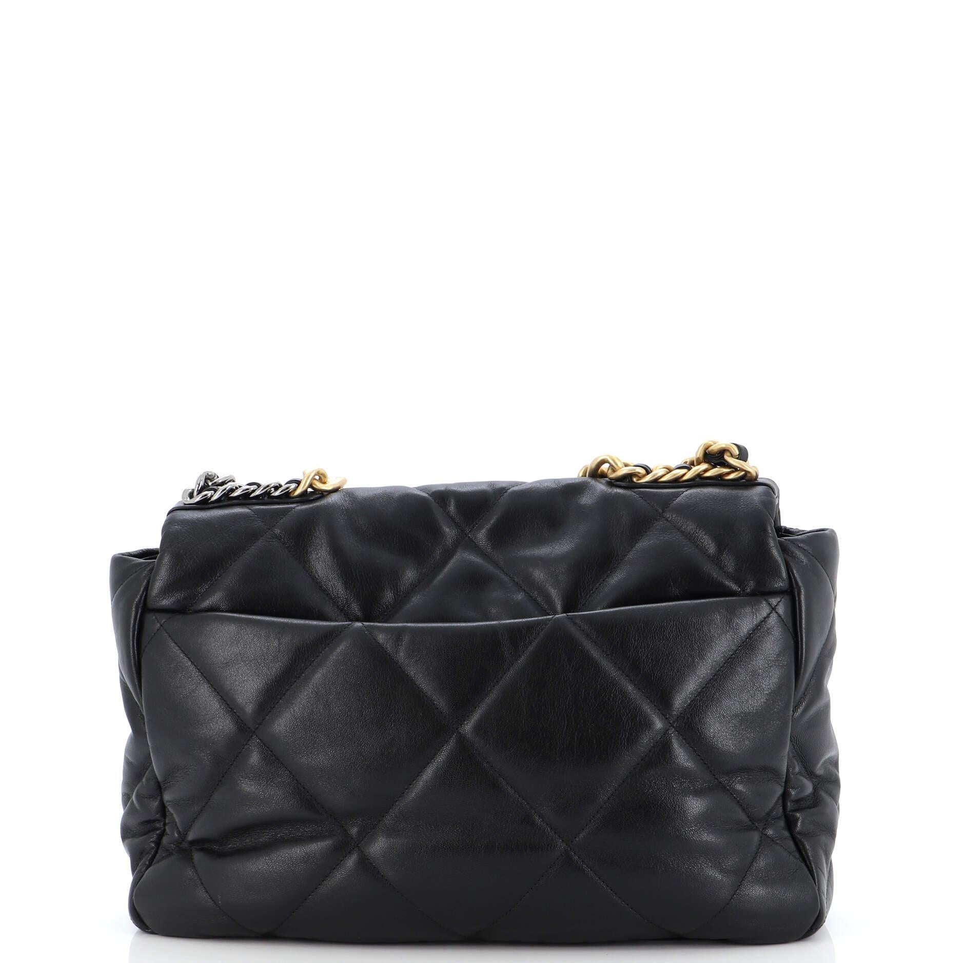Women's or Men's Chanel 19 Flap Bag Quilted Leather Maxi