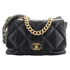 Chanel 19 Flap Bag Quilted Leather Maxi