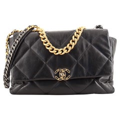 Chanel 19 Flap Bag Quilted Leather Maxi
