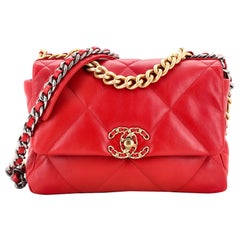 chanel 19 red Chanel 19 Flap Bag Quilted Leather Medium