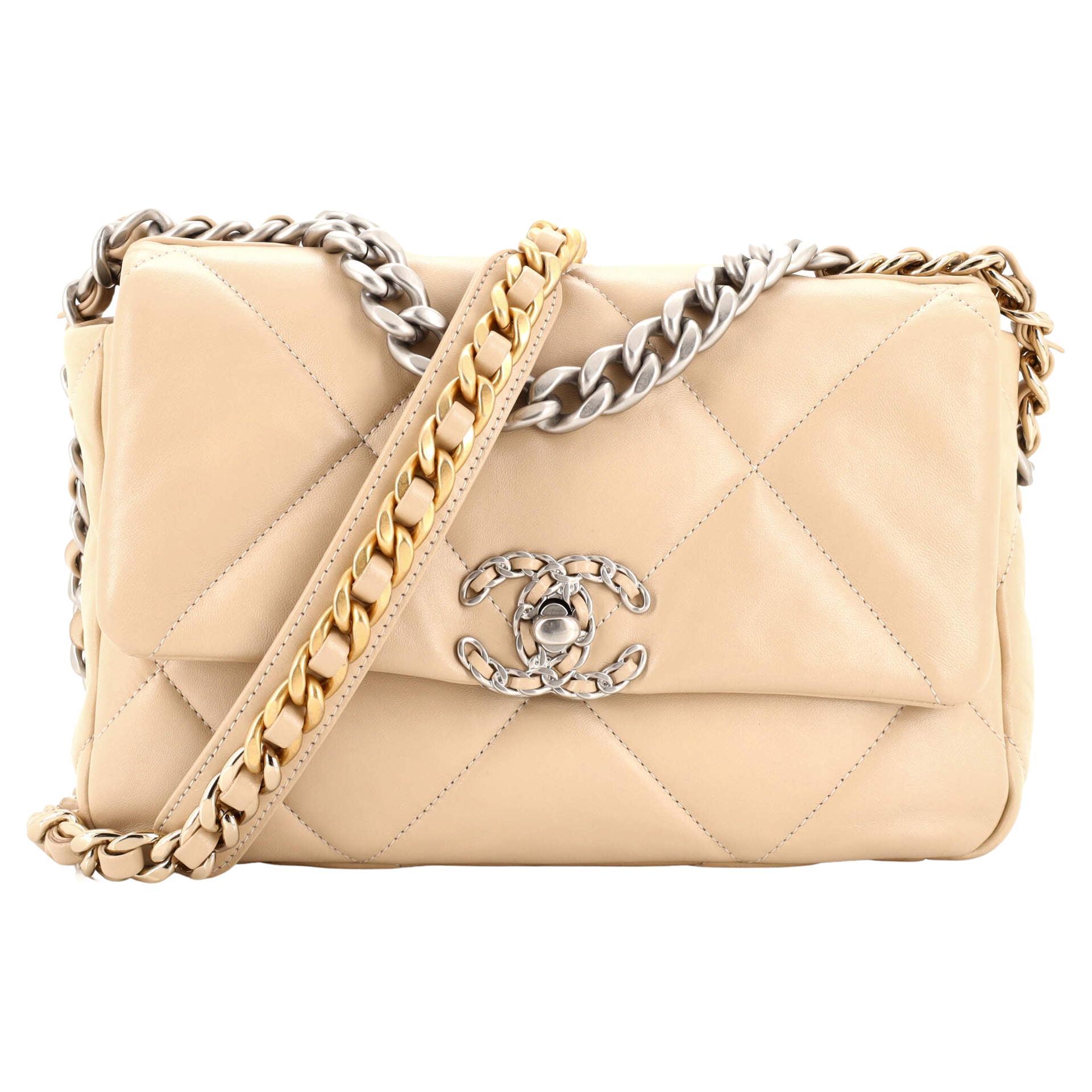 Chanel 19 Flap Bag Quilted Leather Medium at 1stDibs