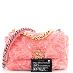 Chanel 19 Flap Bag Quilted Sequins Medium