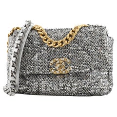 Chanel 19 Flap Bag Quilted Sequins Medium at 1stDibs  chanel 19 sequin bag,  chanel bling bag, chanel gold sequin bag