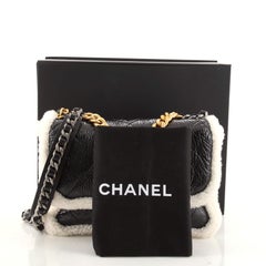Chanel 19 Flap Bag Quilted Shiny Crumpled Calfskin and Shearling