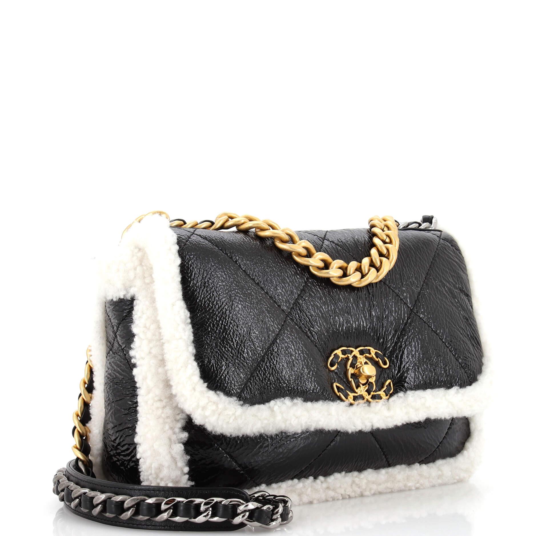 Chanel White Shearling Flap Bag - 5 For Sale on 1stDibs