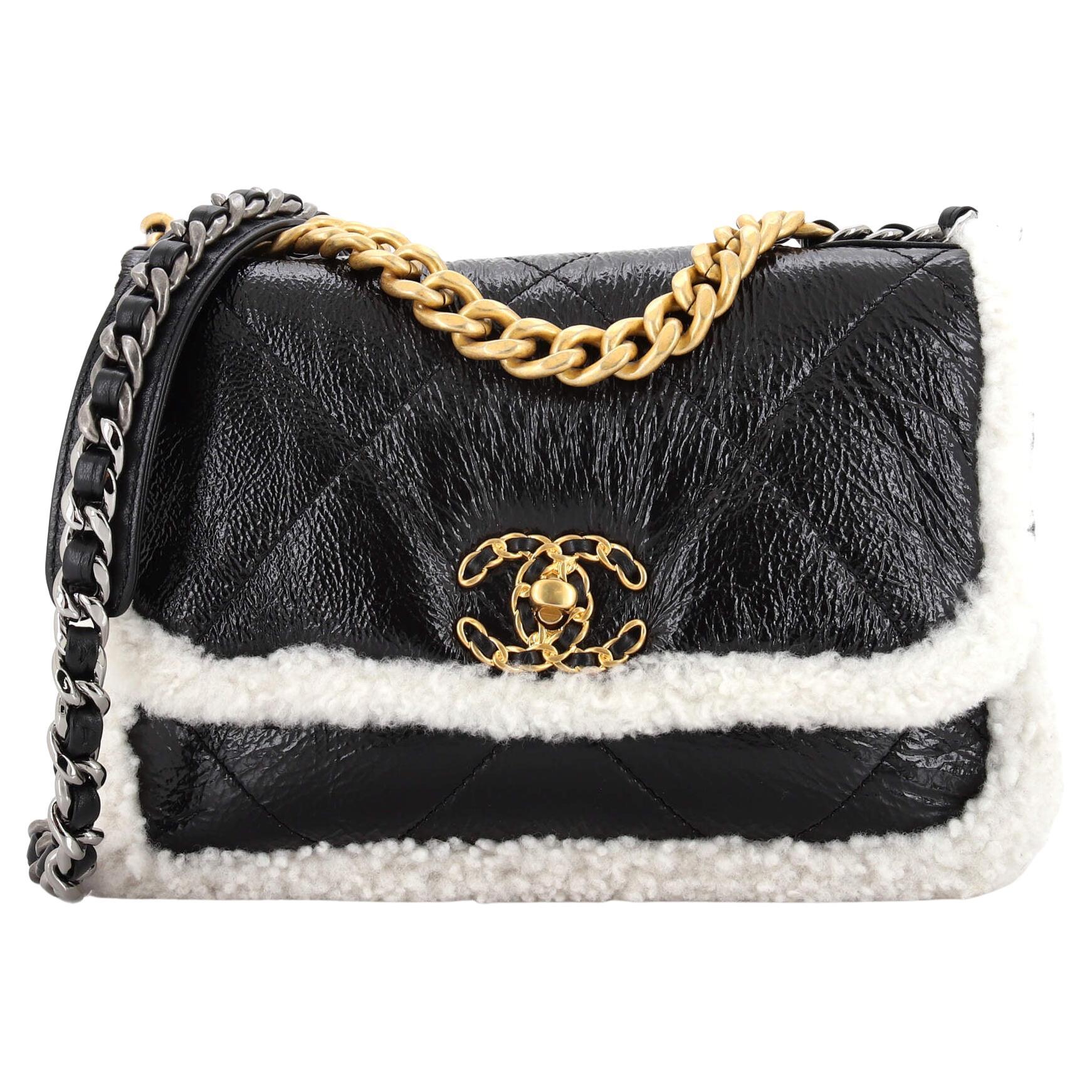 Chanel - Chanel 19 Shiny Lambskin Zip-Around Coin Purse with Gold Hardware