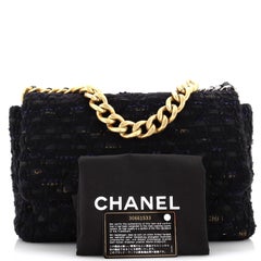 Chanel 19 Flap Bag Quilted Tweed and Ribbon Large