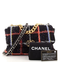 Chanel 19 Flap Bag Quilted Tweed Large