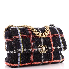 Chanel 19 Flap Bag Quilted Tweed Large