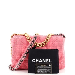 Chanel 19 Flap Bag Quilted Tweed Large