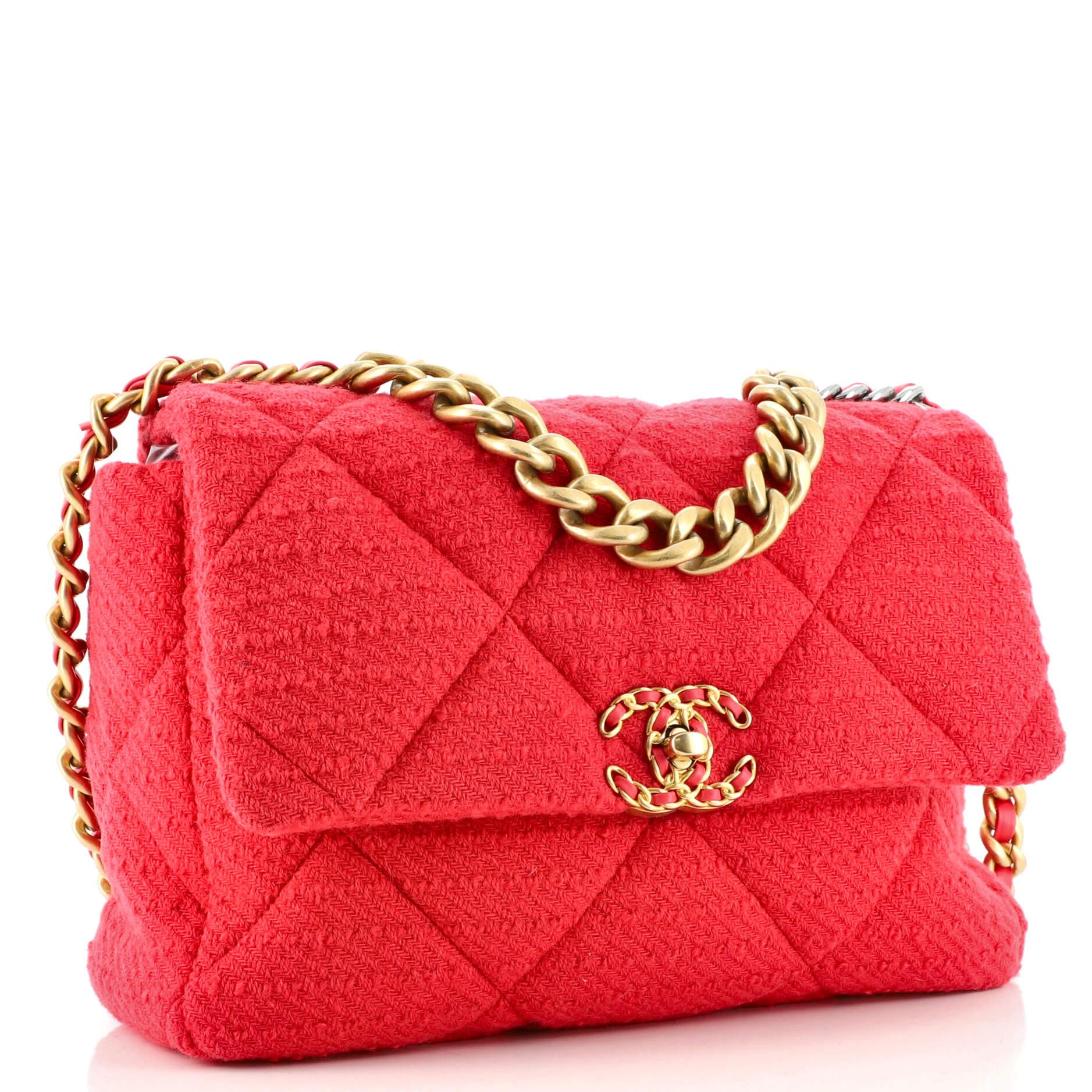 chanel 19 red bag