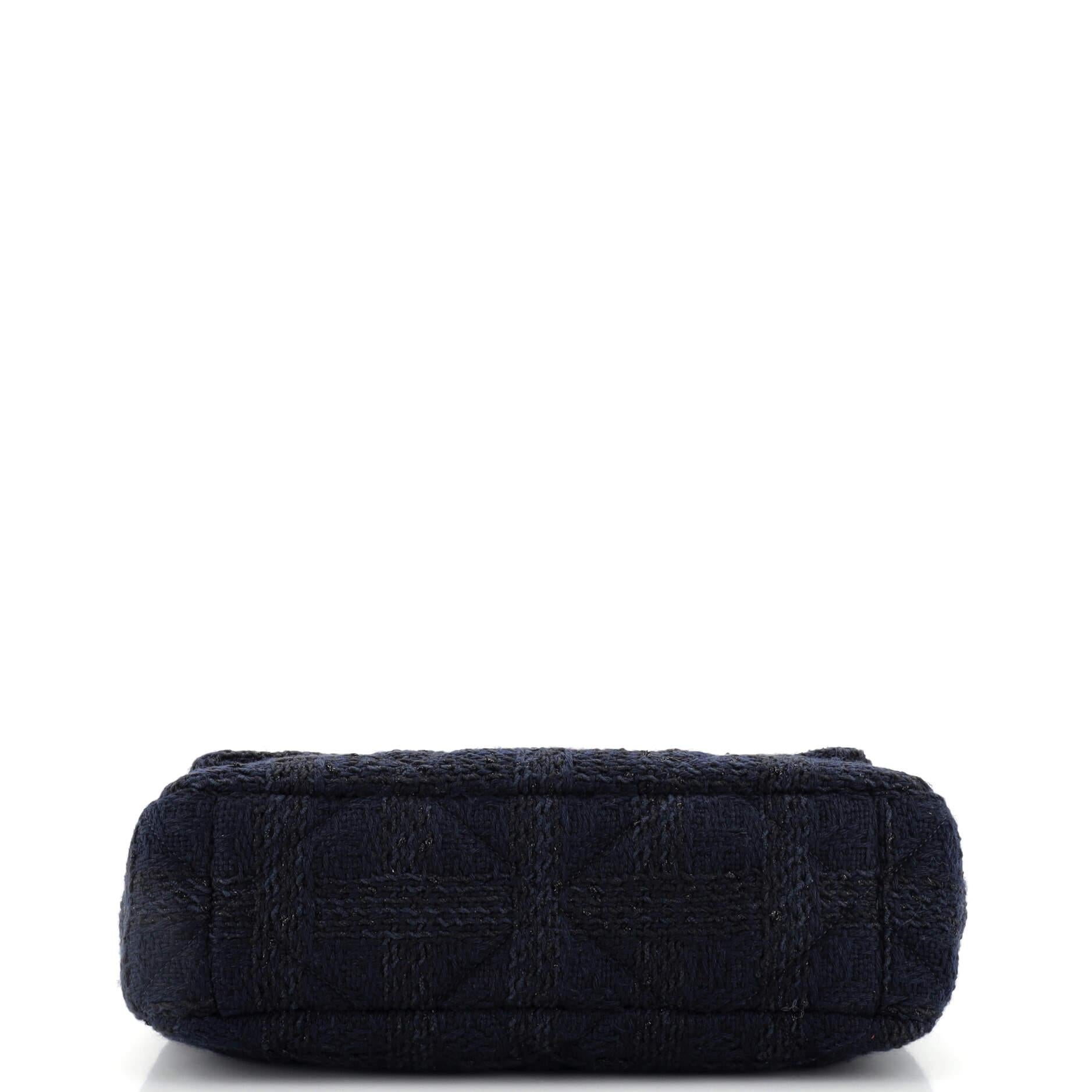 Women's or Men's Chanel 19 Flap Bag Quilted Tweed Large For Sale