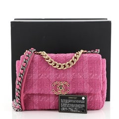 Chanel 19 Flap Bag Quilted Tweed Medium