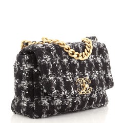 Chanel 19 Flap Bag Quilted Tweed Medium