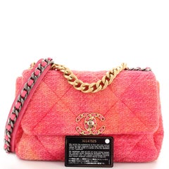 Chanel 19 Flap Bag Quilted Tweed Medium