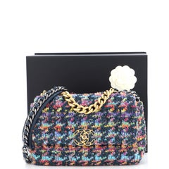 Chanel 19 Flap Bag Quilted Tweed Medium