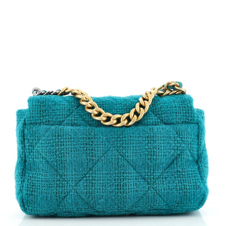 Chanel 19 Flap Bag Quilted Tweed Medium at 1stDibs