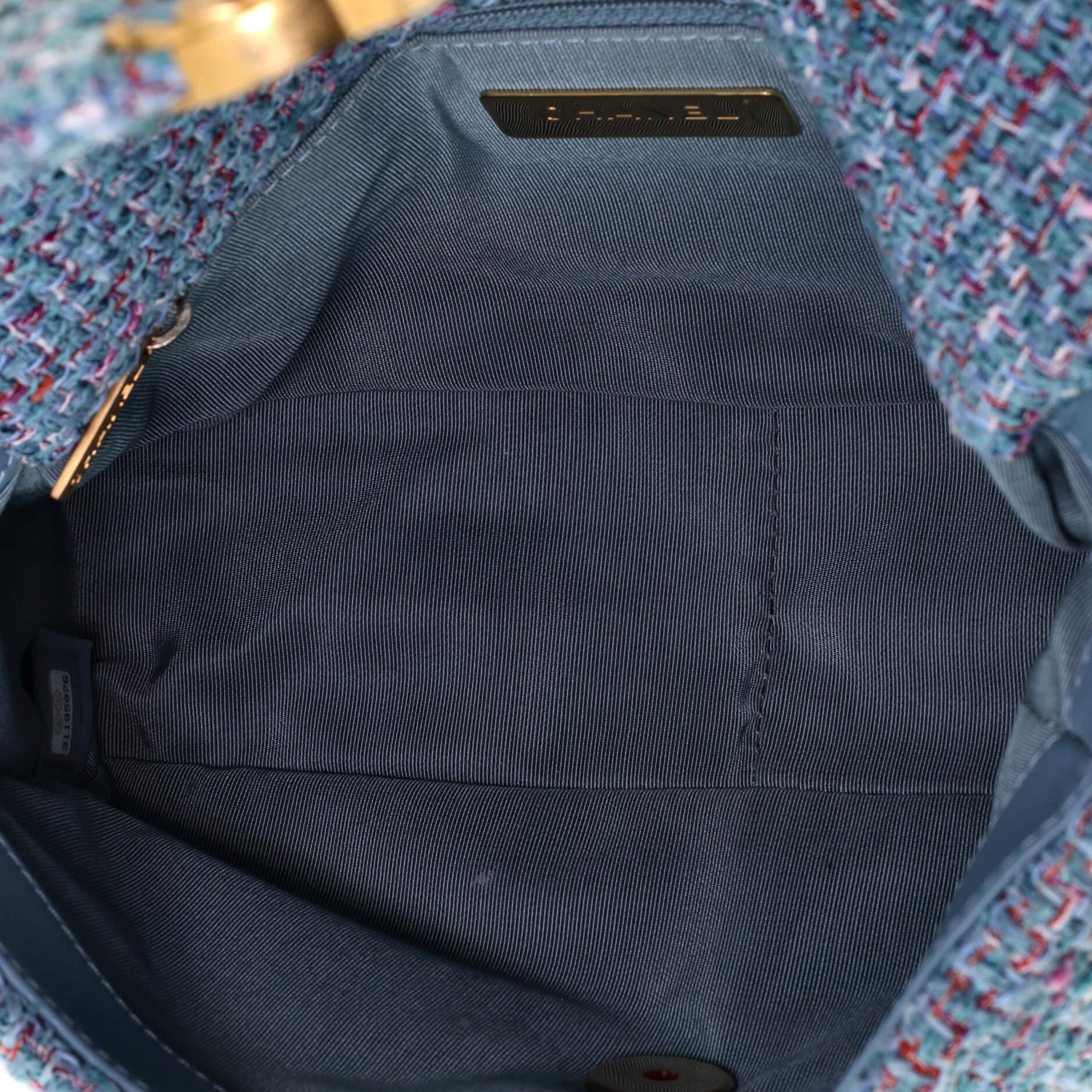 Chanel 19 Flap Bag Quilted Tweed Medium 1