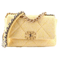 Chanel 19 Flap Bag Quilted Tweed Medium