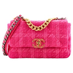 Chanel 19 Flap Bag Quilted Tweed Medium