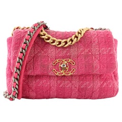 Chanel 19 Flap Bag Quilted Tweed Medium