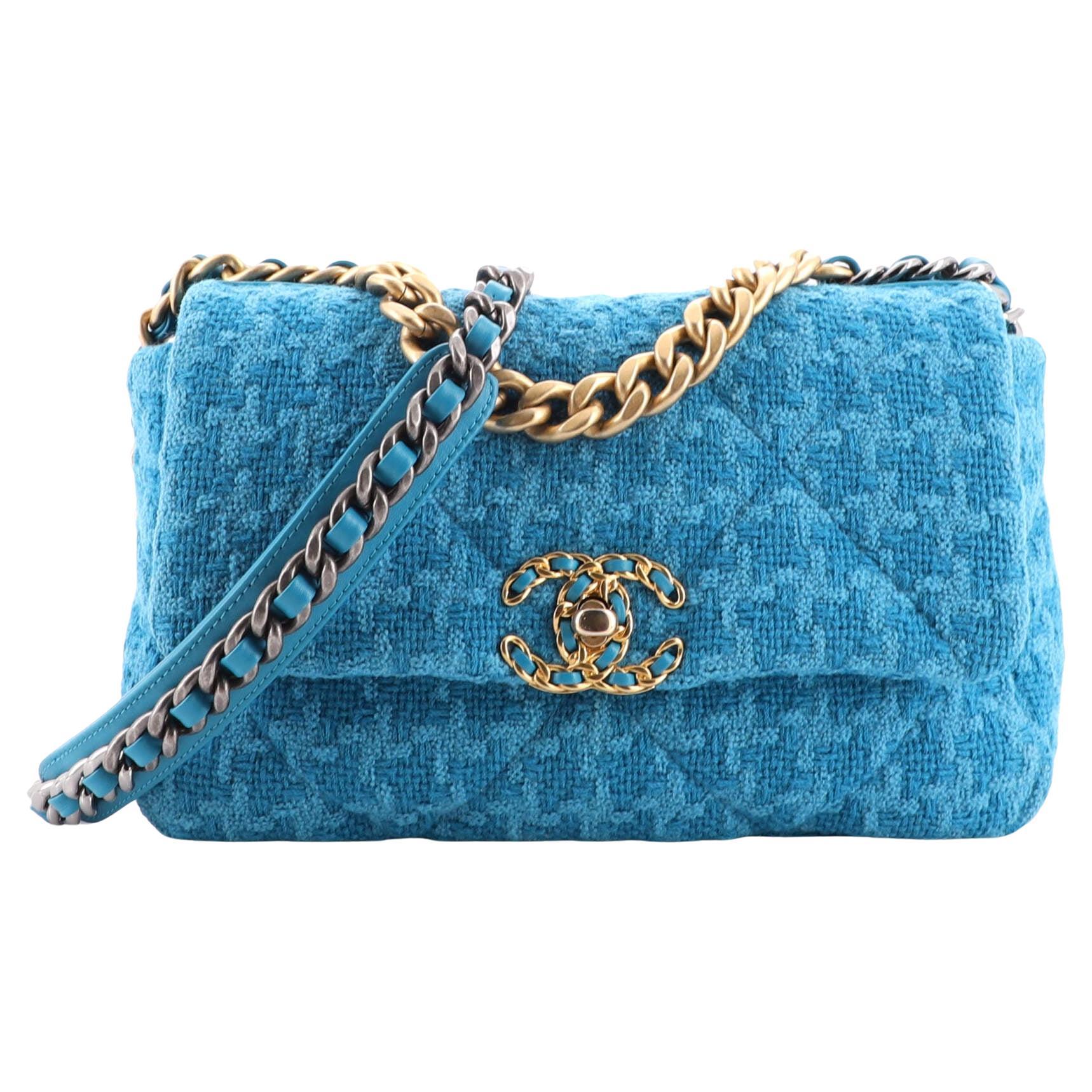 Chanel Coco Cuba Flap Bag Quilted Tweed Maxi at 1stDibs