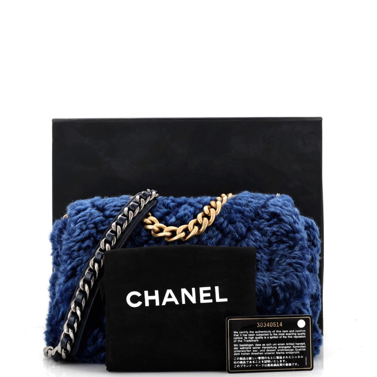 Chanel 19 Flap Bag Shearling Medium