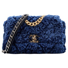 Chanel 19 Flap Bag Shearling Medium