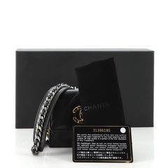 Chanel 19 Flap Coin Purse With Chain Quilted Goatskin