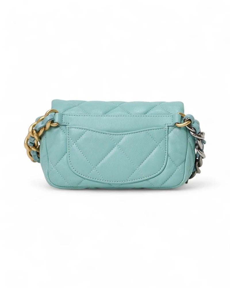 Chanel 19 Klappe Klappe Mini Tiffany Damen im Angebot