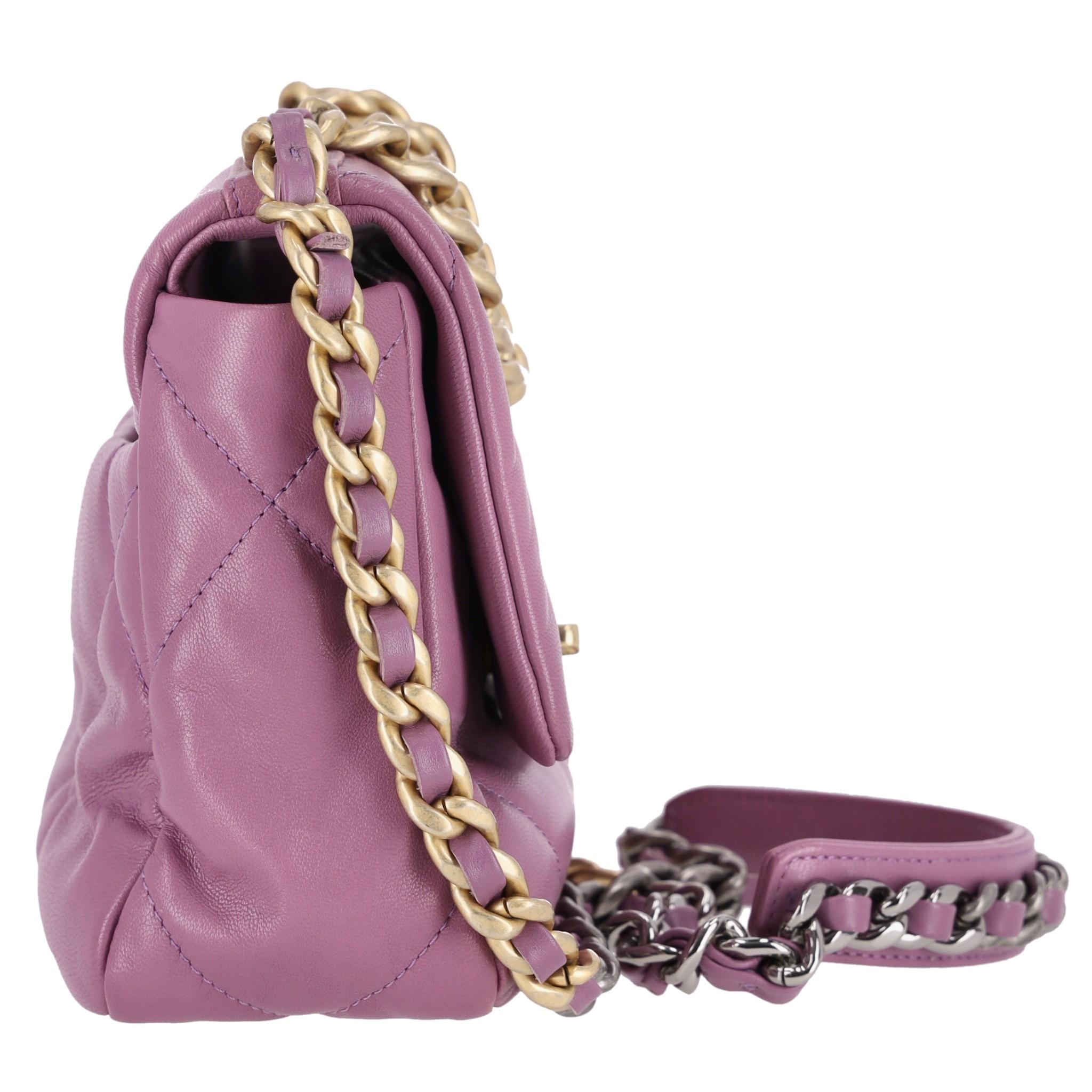 Brown Chanel 19 Leather Flap Bag