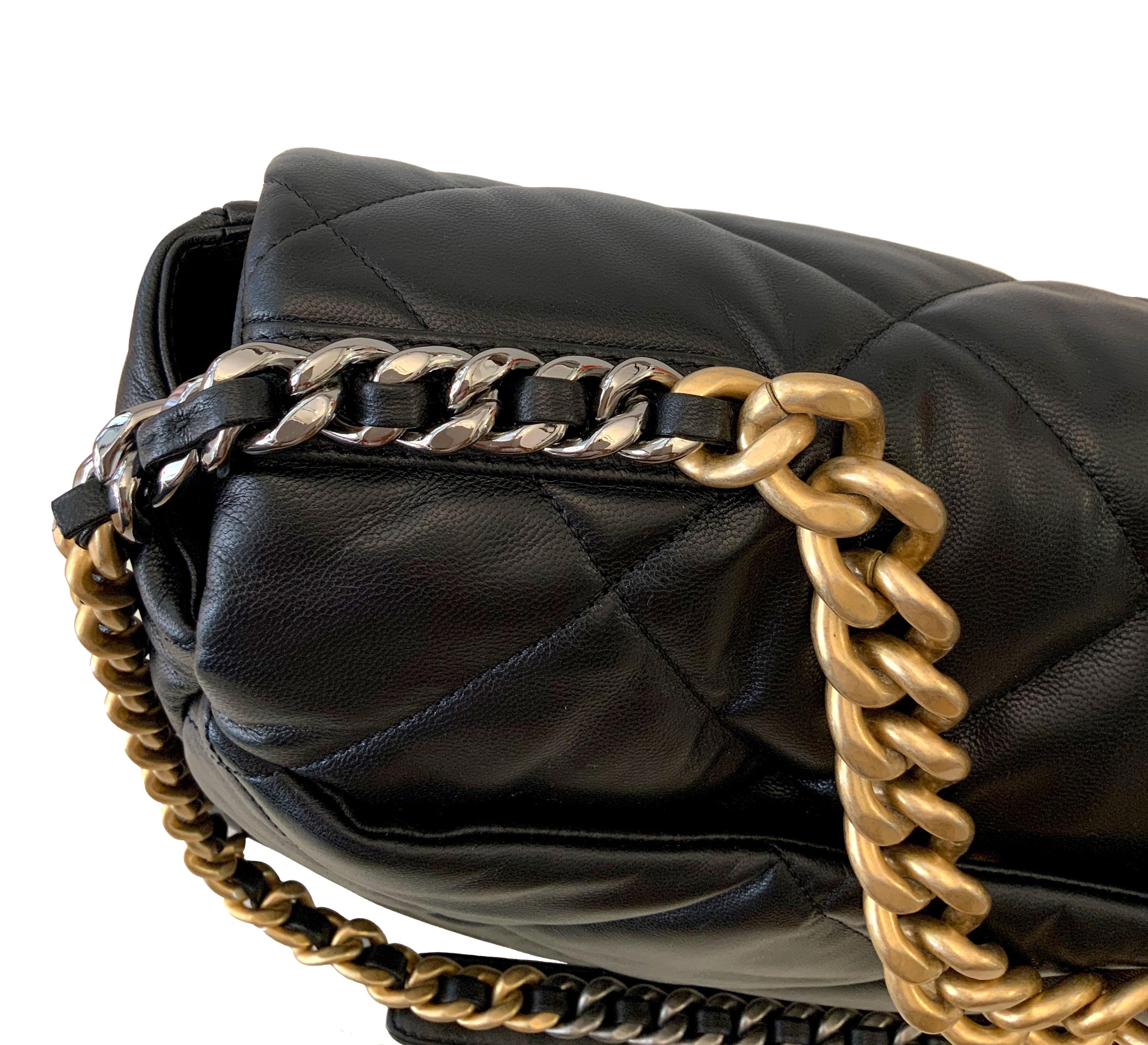 Black Chanel 19 Maxi Flap Bag 